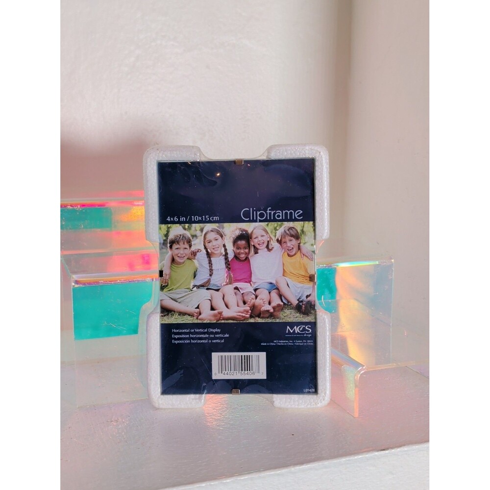 MCS Clip Frame 4x6 Clear Glass Frameless Picture Photo Display 55406 New
